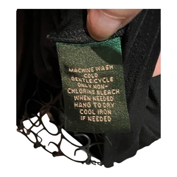 Lauren Ralph Lauren Wrap Dress Ruched Ponte Knit Sleeveless Black Size 6 Career - Picture 10 of 12